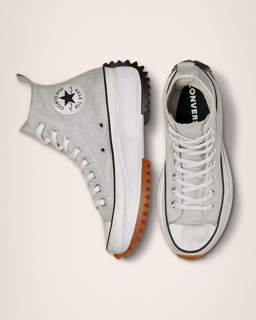 Sapatos Plataforma Converse Run Star Hike Smoked Lona Cano Alto Feminino Branco | PT C04318T